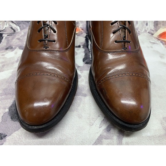 Stafford  Oxford Comfort Plus Dress Shoes Men\'s 11 D/B Brown 608-0709 Leather main image 12